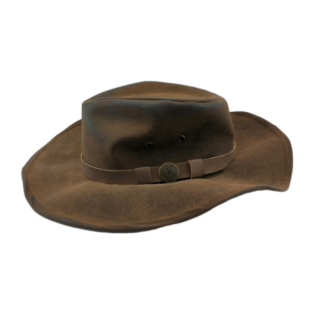 Kodiak Original Outback Oil Skin Hat Size XL 100% Cotton Brown